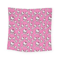 Hello Kitty Pattern, Hello Kitty, Child Square Tapestry (small) by nateshop