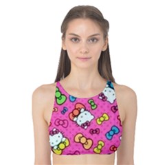 Hello Kitty, Cute, Pattern Tank Bikini Top by nateshop