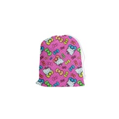 Hello Kitty, Cute, Pattern Drawstring Pouch (xs) by nateshop