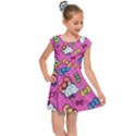 Hello Kitty, Cute, Pattern Kids  Cap Sleeve Dress View1