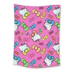 Hello Kitty, Cute, Pattern Medium Tapestry