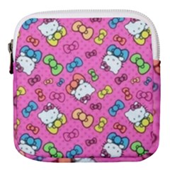 Hello Kitty, Cute, Pattern Mini Square Pouch by nateshop