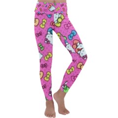 Hello Kitty, Cute, Pattern Kids  Lightweight Velour Classic Yoga Leggings by nateshop