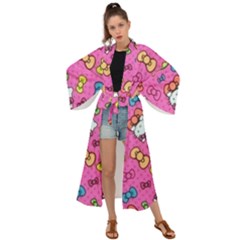 Hello Kitty, Cute, Pattern Maxi Kimono by nateshop