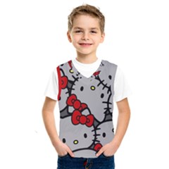 Hello Kitty, Pattern, Red Kids  Basketball Tank Top by nateshop