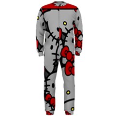 Hello Kitty, Pattern, Red Onepiece Jumpsuit (men) by nateshop