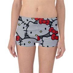 Hello Kitty, Pattern, Red Reversible Boyleg Bikini Bottoms