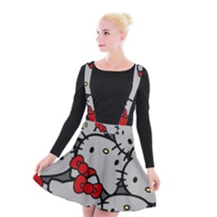 Hello Kitty, Pattern, Red Suspender Skater Skirt