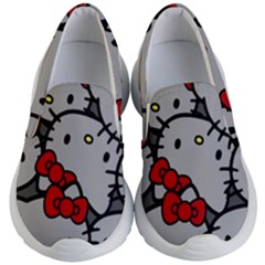 Hello Kitty, Pattern, Red Kids Lightweight Slip Ons by nateshop