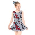 Hello Kitty, Pattern, Red Kids  Skater Dress Swimsuit View1