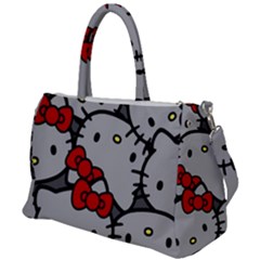 Hello Kitty, Pattern, Red Duffel Travel Bag by nateshop