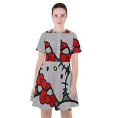 Hello Kitty, Pattern, Red Sailor Dress by nateshop