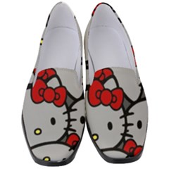 Hello Kitty, Pattern, Red Women s Classic Loafer Heels by nateshop