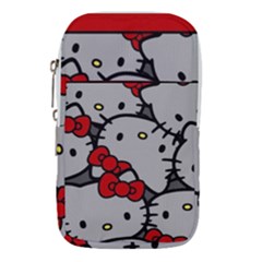 Hello Kitty, Pattern, Red Waist Pouch (large) by nateshop