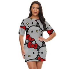 Hello Kitty, Pattern, Red Just Threw It On Dress by nateshop