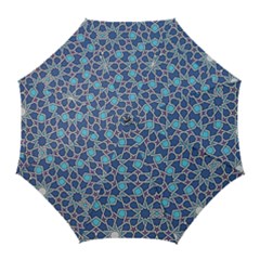 Islamic Ornament Texture, Texture With Stars, Blue Ornament Texture Golf Umbrellas by nateshop