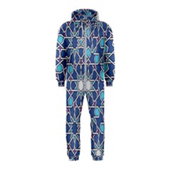 Islamic Ornament Texture, Texture With Stars, Blue Ornament Texture Hooded Jumpsuit (kids) by nateshop