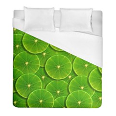 Lime Textures Macro, Tropical Fruits, Citrus Fruits, Green Lemon Texture Duvet Cover (full/ Double Size) by nateshop