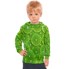 Lime Textures Macro, Tropical Fruits, Citrus Fruits, Green Lemon Texture Kids  Hooded Pullover by nateshop