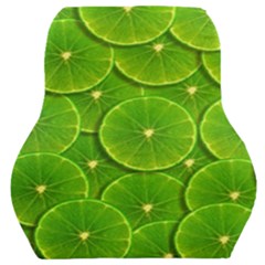 Lime Textures Macro, Tropical Fruits, Citrus Fruits, Green Lemon Texture Car Seat Back Cushion  by nateshop