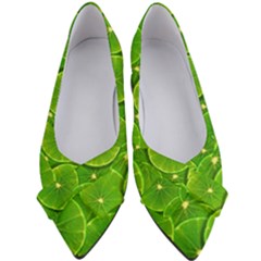 Lime Textures Macro, Tropical Fruits, Citrus Fruits, Green Lemon Texture Women s Bow Heels by nateshop