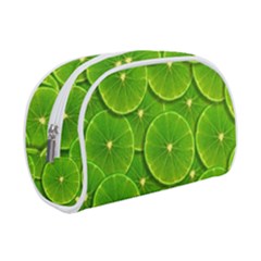 Lime Textures Macro, Tropical Fruits, Citrus Fruits, Green Lemon Texture Make Up Case (small) by nateshop