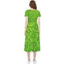 Lime Textures Macro, Tropical Fruits, Citrus Fruits, Green Lemon Texture High Low Boho Dress View2