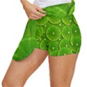 Lime Textures Macro, Tropical Fruits, Citrus Fruits, Green Lemon Texture Women s Skort View2