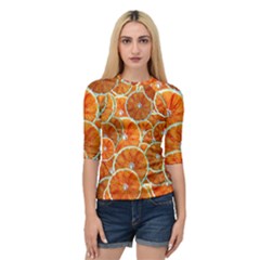 Oranges Patterns Tropical Fruits, Citrus Fruits Quarter Sleeve Raglan T-shirt