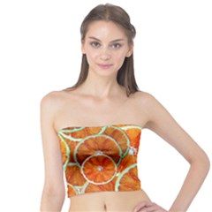 Oranges Patterns Tropical Fruits, Citrus Fruits Tube Top by nateshop