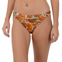 Oranges Patterns Tropical Fruits, Citrus Fruits Band Bikini Bottoms by nateshop