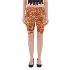 Oranges Patterns Tropical Fruits, Citrus Fruits Yoga Cropped Leggings by nateshop