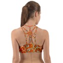 Oranges Patterns Tropical Fruits, Citrus Fruits Back Web Sports Bra View2