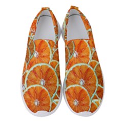 Oranges Patterns Tropical Fruits, Citrus Fruits Women s Slip On Sneakers by nateshop