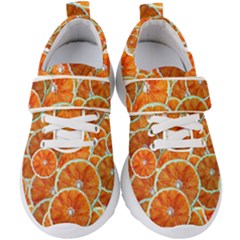 Oranges Patterns Tropical Fruits, Citrus Fruits Kids  Velcro Strap Shoes by nateshop