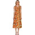 Oranges Patterns Tropical Fruits, Citrus Fruits V-Neck Drawstring Shoulder Sleeveless Maxi Dress View1