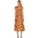 Oranges Patterns Tropical Fruits, Citrus Fruits V-Neck Drawstring Shoulder Sleeveless Maxi Dress View4