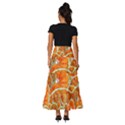 Oranges Patterns Tropical Fruits, Citrus Fruits Tiered Ruffle Maxi Skirt View4