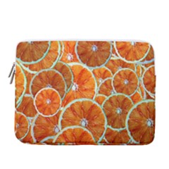 Oranges Patterns Tropical Fruits, Citrus Fruits 15  Vertical Laptop Sleeve Case With Pocket by nateshop