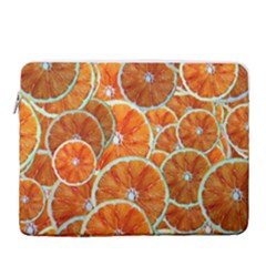 Oranges Patterns Tropical Fruits, Citrus Fruits 16  Vertical Laptop Sleeve Case With Pocket by nateshop