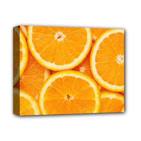 Oranges Textures, Close-up, Tropical Fruits, Citrus Fruits, Fruits Deluxe Canvas 14  X 11  (stretched) by nateshop