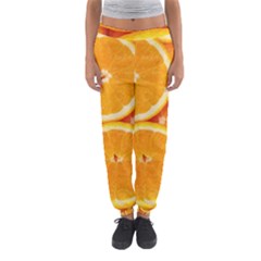 Oranges Textures, Close-up, Tropical Fruits, Citrus Fruits, Fruits Women s Jogger Sweatpants by nateshop