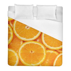 Oranges Textures, Close-up, Tropical Fruits, Citrus Fruits, Fruits Duvet Cover (full/ Double Size) by nateshop