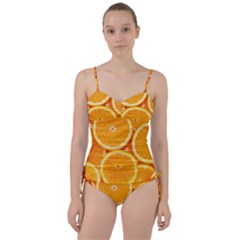 Oranges Textures, Close-up, Tropical Fruits, Citrus Fruits, Fruits Sweetheart Tankini Set by nateshop