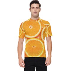 Oranges Textures, Close-up, Tropical Fruits, Citrus Fruits, Fruits Men s Short Sleeve Rash Guard by nateshop