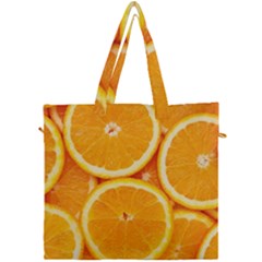 Oranges Textures, Close-up, Tropical Fruits, Citrus Fruits, Fruits Canvas Travel Bag by nateshop