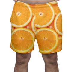 Oranges Textures, Close-up, Tropical Fruits, Citrus Fruits, Fruits Men s Shorts by nateshop