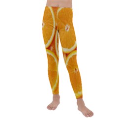 Oranges Textures, Close-up, Tropical Fruits, Citrus Fruits, Fruits Kids  Lightweight Velour Leggings by nateshop