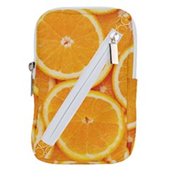 Oranges Textures, Close-up, Tropical Fruits, Citrus Fruits, Fruits Belt Pouch Bag (small) by nateshop