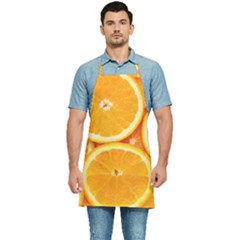 Oranges Textures, Close-up, Tropical Fruits, Citrus Fruits, Fruits Kitchen Apron by nateshop